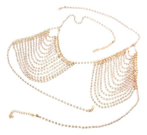 Cadena De Cuerpo De Diamantes De Imitación, Sujetador De