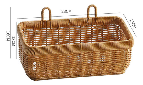 Cesta De Almacenamiento Tejida Con Asa Cesta De L