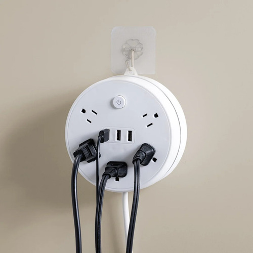 Multi Contacto Roll Betterware 5 Enchufes Y 3 Puerto Usb
