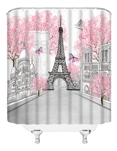 T Cortina De Ducha De La Torre Eiffel, París, Diseño.