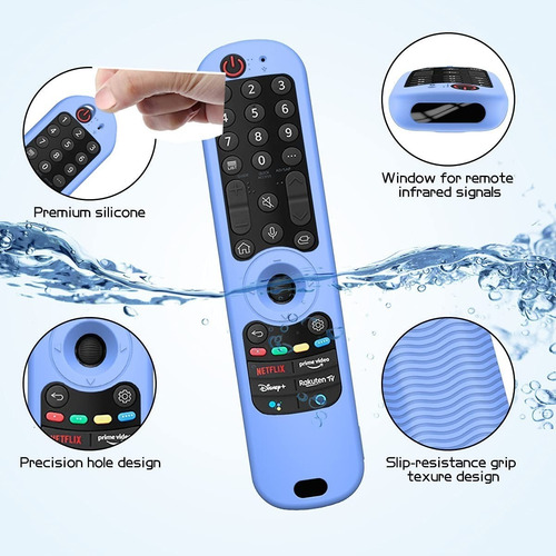 Imagen 3 de 3 de Fundas De Silicona LG Magic Remote Control 2021 + Sujetador