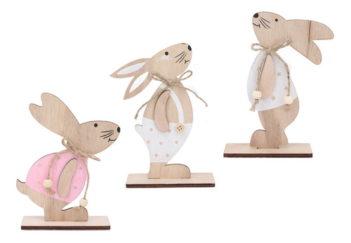 Adornos De Madera Con Forma De Conejo De Pascua Para Fiestas