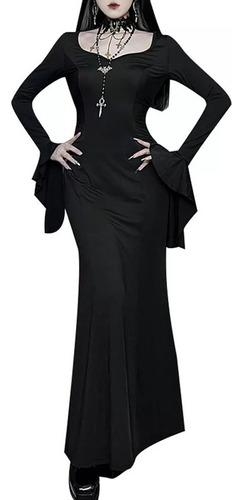 Morticia Addams Disfraz Vestido De Mujer Vestido De Hallowee