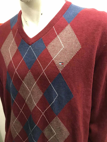 Sweater Tommy Hilfiger Con Rombos Talle Extra Large