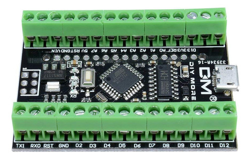 Tarjeta Desarrollo Nano V3.0 Atmega328 Micro Usb Con Bornes