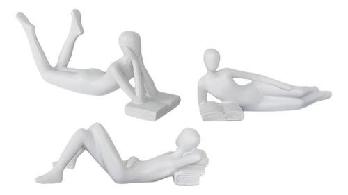 3 Pçs Pensador Estátuas Estatuetas Artesanato Moderno Arte