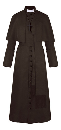 K Traje De Padre Com Traje Long Cross Halloween Priest