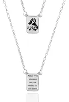 Comprar Escapulário Jesus Cristo Amai-vos Uns Aos Outros Aço Inox