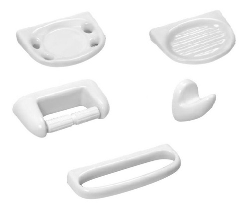 Kit Accesorios Baño Set 5 Piezas Losa Ceramica Bca. Pringles