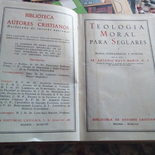 Livro Teologia Moral Para Seglares Fr. Antonio Royo Marin (Usado)