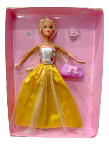 Muñeca Tiny Fantasy Princess + Cartera O Zapatos + Corona