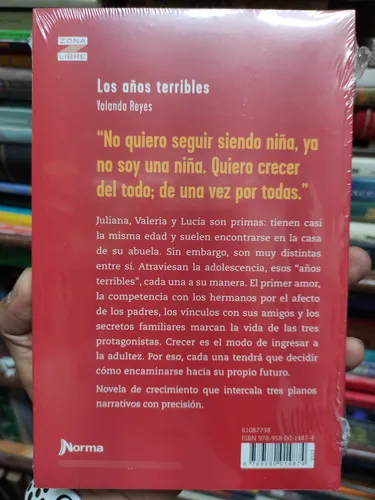 Los Años Terribles - Yolanda Reyes - Original Nuevo