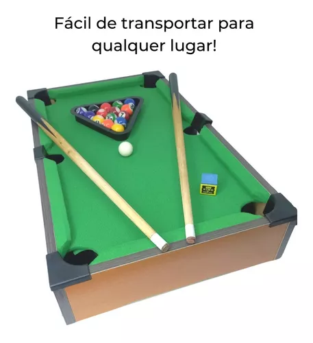 Mesa De Bilhar Snooker Infantil Sinuca Menina ou Menino - Braskit