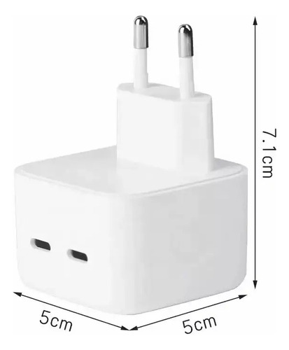 Cargador De Pared Dual Tipo C Carga Rápida 40 W