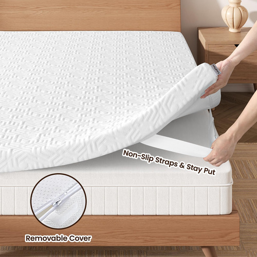 Unipon - Cubrecolchón De Espuma Viscoelástica De Gel De 2 Pu