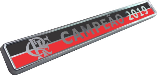 Emblema Adesivo Cromado Flamengo Campeão 2019 Kit 10 Unid
