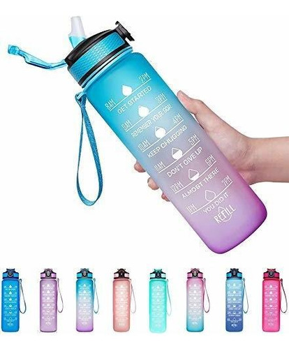 Botella De Agua Potable A Prueba De Fugas De 32oz Bpa C...