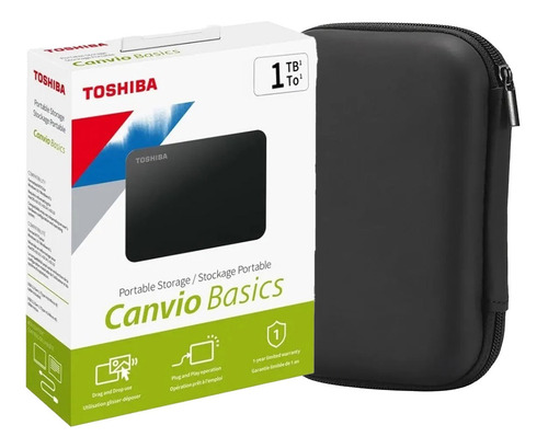 Disco Duro Externo Toshiba Canvio Basics 1tb + Protector