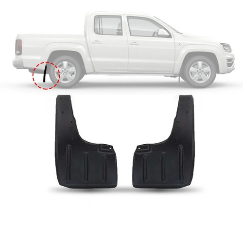 Par De Para Lama (para Barro) Traseiro Universal Vw Amarok