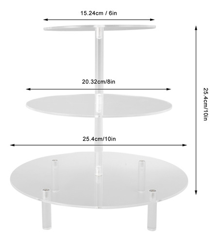 Soporte Para Magdalenas De 3 Niveles Hecho De Acrílico