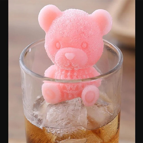 Molde Silicona Oso Teddy 8,6 Cm X 7,8 Cm Para Hacer Velas