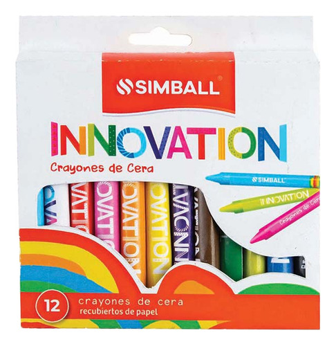 Crayones Crayon Ceras Ceritas Simball X 12 Un. Caballito