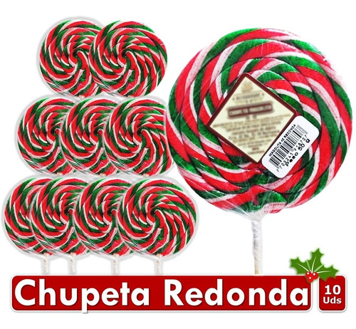 Paletas Navideñas Dulces Paquete X10 Uds