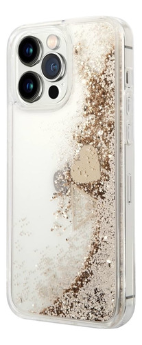 Funda Guess Flower Stripe iPhone 14 Pro Max Dorado (Usado)