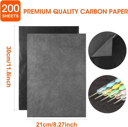 200 Sheets Carbon Paper Black Graphite Paper Transfer Tr Cci