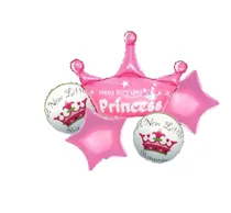 Comprar Set De Globos Combo Corona Princesa Para Fiesta Cumpleaños .