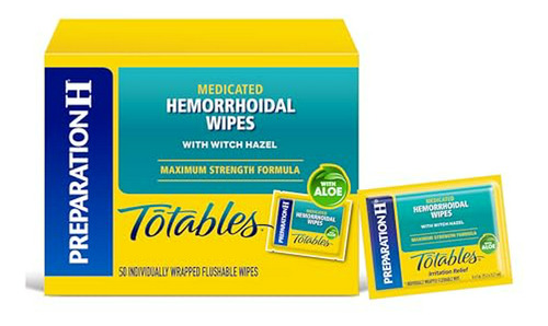 Preparación H (50count) Flushable Medicated Hemorroides Wipe