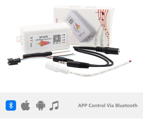 Controlador Led Rgbic Sp107e Bluetooth Ws2811 Ws2812b Ws2815