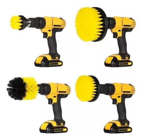 Kit Limpieza 4 Cepillos Para Taladro Pulidora
