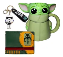 Comprar Cartera Mandalorian Star Wars + Taza Grogu 590ml + Llavero