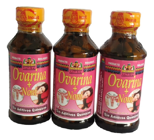 Ovarina + Noni 100 Capsulas C/u 500mg Pack 3 Frascos 