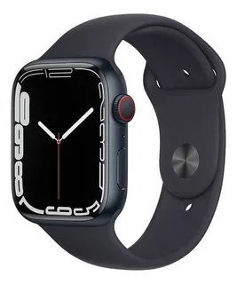 Apple Watch Series 7 (GPS + Cellular, 45mm) - Caixa de alumínio meia-noite - Pulseira esportiva meia-noite - Distribuidor Autorizado