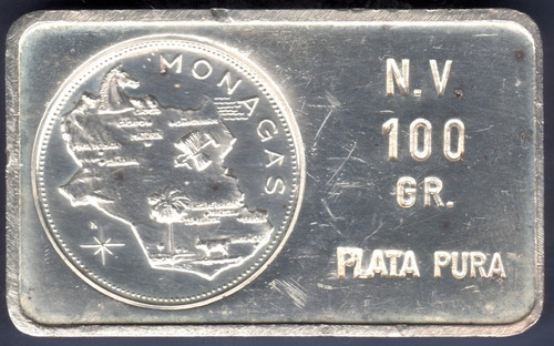 Lingote De Plata Pura Estado Monagas Numismática Venezolana