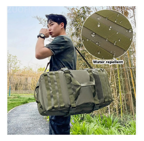 Bolso Mochila Táctico Bufalo 70 Lts Versátil Impermeable Coyote Lisa