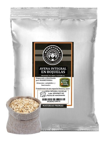 Avena Integral En Hojuelas X1000g (1kilo - Kg a $11