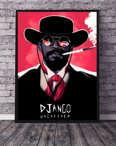 Poster Cuadro 33x48cm Django Tarantino Ilustracion Fan Arte 