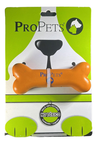 Juguete Para Perro Hueso Macizo Ch De Hule Natural Propets Color Naranja