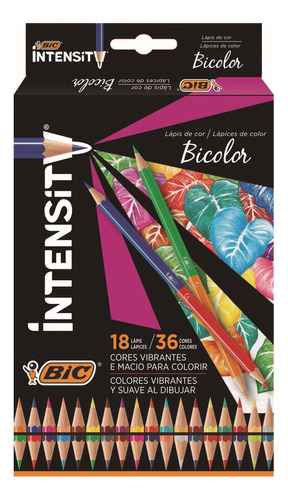 Lapices Bic Bicolor Intensity X18 = 36 Colores