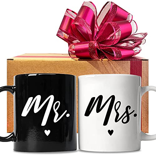 Tazas Mr. & Mrs. Para Parejas, Regalo Nico Para Bodas, Anive