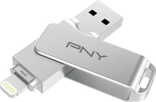 Pny Unidad Flash Dual Ios Usb 3.2 Duo Link De 128 Gb, Platea