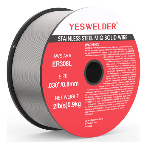 Yeswelder Alambre Slido Mig De Acero Inoxidable Er308l .030