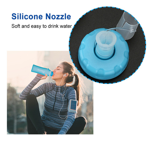 Botella De Agua Deportiva Soft Flask De 500 Ml, 2 Unidades,