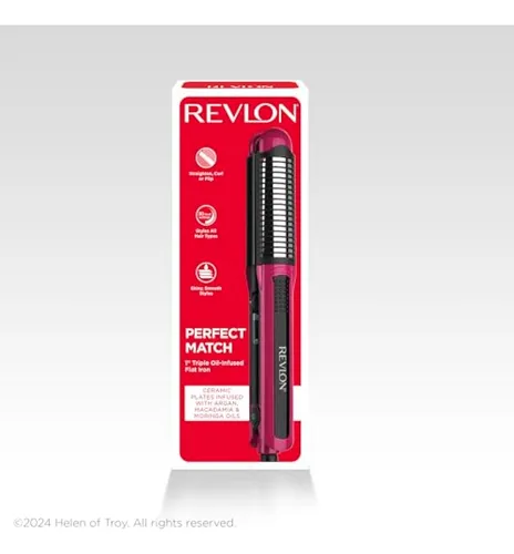 Revlon Perfect Match Flat Iron Straightens,