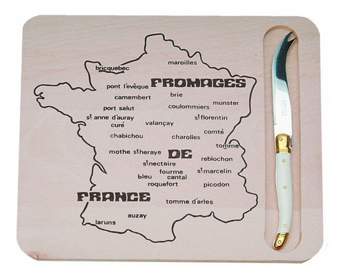 Jean Dubost Francés Mapa Queso Junta Con Cuchillo Para Queso