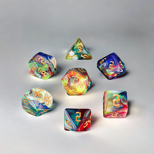 2 X 7 Uds Dados De Varias Caras Juegos De Cartas Juegos