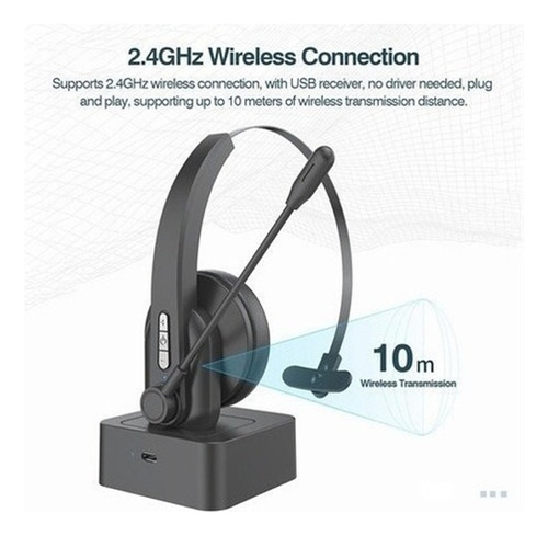 Hauriculares Inalámbricos 2.4ghz Call Center Auricular No